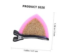 ELAYARD Horquillas Para Cabello Niñas 6 Pares Tamaño Pequeño Orejas De Gato 3d y Brillantina, Accesorio Ligero Para Fiestas Cotidianas y Cosplay, Colores Surtidos