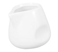 ELAYARD jarra de leche de cerámica jarra de cerámica dispensador de leche de cerámica bote de salsa de cerámica servidor de salsa de cerámica dosificador de leche para cafe blanco