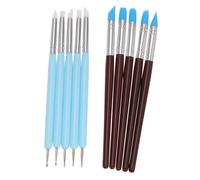 ELAYARD Juego 10 Herramientas Para Esculpir Uñas Lápices Punteado Silicona Color Surtido Para Arte Uñas Decoración Profesional y Doméstico