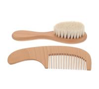 ELAYARD Kit Aseo Bebés Cepillo Cabelludo Peine Madera Natural Cuidado Infantil Higiene Baño Recién Nacido