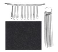 ELAYARD Kit de Herramientas de Reparación para Guitarra y Calibradores de Radio 19 Piezas de Papel de Lija para Mantenimiento Profesional