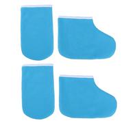 ELAYARD Kit de Terapia de Parafina Guantes y Cubierta de Cera Azul para Manos y Pies de Tejido Que Mantiene la Cera Caliente para Uso en Spa y Hogar