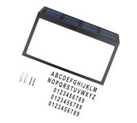ELAYARD Lámpara Solar para Placa de Dirección Exterior 6000k Luz Blanca 18x28 Cm Número de Casa 26 Letras y 3 Juegos de Números Resistente al Agua Clima para Jardín y Fachada
