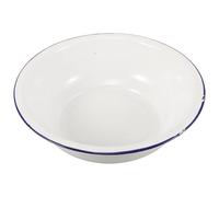 ELAYARD Lavabo Esmaltado Retro para Remojar Pies Palangana Vintage de 30 CM Borde Azul Bañera Ligera para Baños de Pies y Lavandería Cubo Esmaltado Duradero para Cuidado Personal