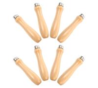 ELAYARD Mangos de Madera para Lima de Carpintería 5 Mm Interior 8 Piezas Recambio Ergonómico Accesorio Herramienta Manual Uso Taller Madera
