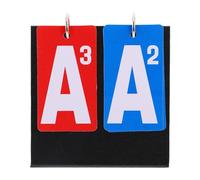 ELAYARD Marcador Portátil de Mesa Pequeño en Papel Especial Negro, Contador Manual Giratorio para Puntuación en Juegos de Cartas, Voleibol y Deportes de Interior, Marcador Compacto