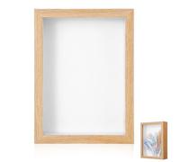 ELAYARD Marco de Fotos 3D para Flores Secas Vitrina Transparente de Acrílico Marco de Madera Natural 7 Pulgadas 127 X 178 CM y Profundidad de 3 CM Expositor Decorativo para