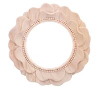 ELAYARD Marco de Fotos Vintage de Madera Maciza Tallada Aplique Redondo Hueco sin Pintar para Decoración Nupcial Pared Marco Artesanal Europeo Resistente y Elegante para Bodas Coración del