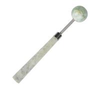 ELAYARD Martillo de Masaje de Jade Natural Esférico, Herramienta de Percusión Portátil, Resorte Color Aleatorio, para Mejorar Circulación Sanguínea y Aliviar Fatiga, Adecuado para Masaje