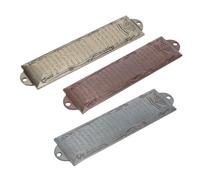 ELAYARD Mezuzá Judía Metálica 3 Piezas con Pergamino Kosher, Caja Decorativa para Puerta en Acabado Antiguo (Oro, Plata, Cobre), Adorno de Bendición para Inauguración y Hogar