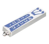 ELAYARD Mezuzá para Poste de Puerta 94x20 Mm Pergamino Kosher y Escritura Hebrea, Decoración Religiosa Tradicional Judía para Hogar y Oficina, Mezuzá Símbolos y Diseño Ornamental