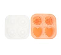 ELAYARD Molde de Silicona para Cubitos de Hielo de 25 Pulgadas en Forma de Corazón y Rosa Bandeja Decorativa para Hacer Bolas de Hielo Grandes Molde Portátil para Whisky y Cócteles