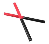 ELAYARD Palillos de Percusión de Madera 30 CM Par de Claves para Tambores Chinos y Baile Mazos Ligeros Rojo y Negro para Práctica Musical y Presentaciones Grupales