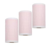 ELAYARD Papel Compatible Se-3/300/R3 Papel Blanco con Cuadrícula Roja 80Mm X 20m por Rollo 3 Rollos para Monitorización Cardíaca y Diagnóstico Médico