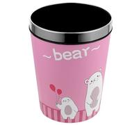 ELAYARD Papelera Infantil de Gran Capacidad con Anillo de Sujeción Cubo de Basura de Resistente para Habitaciones de Almacenamiento de Residuos y Papel Diseño de Oso Bear para Baño y