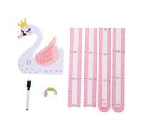 ELAYARD Pegatina Decorativa Para Medir La Altura De Niños, Adhesivo De Pared Dibujos Animados 3d, Ecológico y Reutilizable, Material Seguro Para Dormitorio Infantil, Juego De Medidas Diseño De Cisne