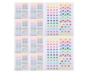 ELAYARD Pegatinas Autoadhesivas Triangulares Corazón para Mapas, 30 Unidades, Adhesivo Reposicionable, Adecuado para Planificación de Viajes, Enseñanza y Organización de Oficinas