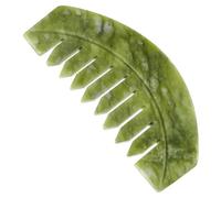 ELAYARD Peine Guasha De Masaje Para Cabeza y Cuerpo Peine Portátil De Jade Natural Para Aumentar Circulación y Aliviar Fatiga Muscular Casa y Viajes