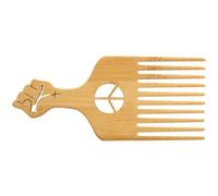 ELAYARD Peine para Rizos de Plástico Negro Compacto para Cabello Afro, Adecuado para Peinar y Aumentar Volumen en Dormitorio U Oficina
