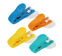 ELAYARD Pinzas para Toallas de Cocina y Baño Ventosa, Clips Multifuncionales Coloridos, Plástico Resistente, Uso Doméstico para Organización y Secado, Pack de 4 Unidades