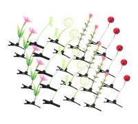 ELAYARD Pinzas Pelo Forma De Planta Surtido 30 Piezas Mini Accesorios Para Niñas Colores Verde Degradado Tamaño Pequeño Para Uso Diario Variedades Hojas y