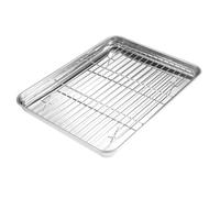 ELAYARD Placa de Barbacoa Inoxidable con Rejilla Reutilizable para Hornear Bandeja de Enfriamiento para Postres y Exhibición de Alimentos Resistente y Multifuncional para Cocina y Bbq