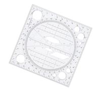 ELAYARD Plantilla De Dibujo Multifuncional Regla del Millón De 31 Cm, Plástico Ligero para Dibujo Matemático, Precisión Geométrica, Uso Escolar y Educativo