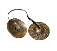 ELAYARD Platillos de Percusión Nepaleses de Cobre Puro para Meditación y Yoga Campanas Religiosas Pequeñas y Ligeras para Música y Mindfulness Par de Campanas para Práctica Espiritual