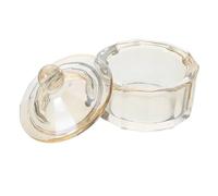 ELAYARD Plato Para Dappen De Uñas Vaso De Cristal Para Fiestas y Lavado De Pinceles