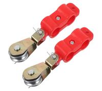 ELAYARD Polea para Cable de Acero 4-8 MM Rodamientos de Bolas Polea Metálica de Tracción Resistente para Sistemas de Elevación Rueda Deslizante Pequeña Doble 2 Unidades