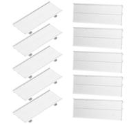 ELAYARD Porta Credenciales de Aleación de Aluminio 25×7 CM con Alfiler Resistente 10 Unidades para Identificación Laboral Oficina y Hoteles Clips Metálicos para Insignias y Etiquetas