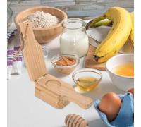 ELAYARD Prensa de Madera para Plátanos con Mango Herramienta Versátil para Hacer Tostones y Puré de Banana Diseño Ergonómico para Cocina Diaria para Principiantes y Chefs