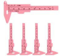 ELAYARD Regla Plástica Para Cejas Calibrador Facial Ligero y Duradero Herramienta Práctica Para Posicionar y Medir Cejas Rosa Guía Mapeo Profesional y Sencilla