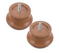 ELAYARD Remates de Barra de Cortina de Madera Maciza en Color Natural, 2 Piezas, Tapa Decorativa para Extremo de Barra, Accesorio Resistente para Ventana y Decoración Hogareña