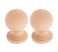 ELAYARD Remates de Madera para Muebles 2 Piezas, Remates Decorativos de Columna Romana, 6x4 Cm, Adornos para Postes de Cama, Balaustres para Escaleras y Manualidades, Acabado Pulido,