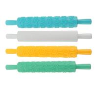 ELAYARD Rodillos para Galletas de Plástico 4 Piezas, Diseños Creativos, Tamaño Mediano, Aptos para Repostería, Pastelería y Elaboración de Masa en Hogar Color Aleatorio Color Aleatorio