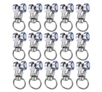 ELAYARD Ruedas para Cortinas Rodamiento de Aleación de Zinc, Poleas para Riel de Cortina Montado en Pared, Funcionamiento Silencioso y Resistente, 20 Unidades para Uso en Ventanas