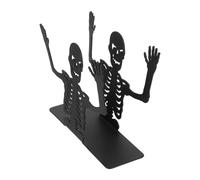 ELAYARD Servilletero Metálico Diseño de Calavera Soporte Cuadrado para Toallas de Papel de Mesa Accesorio Decorativo Negro para Cocina y Baño Dispensador Estable para Servilletas de