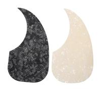 ELAYARD Set de 2 Protectores para Guitarra Acústica Folk, Pegatinas Autoadhesivas Forma de Gota de Agua, Resistentes a Arañazos, Aptas para Guitarras de 40/41 Pulgadas, Uso en Grabaciones
