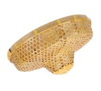 ELAYARD Sombrero Protector Solar De Bambú Trenzado 36.5 Cm x 14 Cm, Ligero y Transpirable, Sombrero De Granjero Tradicional Vietnamita, Para Pesca, Lluvia y Actividades Al Aire Libre