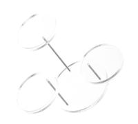 ELAYARD Soporte Acrílico Transparente para Joyas Expositor de Anillos con Base Estable y Diseño Moderno de Tres para Exhibición Escritorio