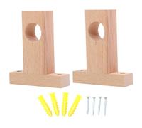 ELAYARD Soporte de Madera para Barra de Cortina de 25 CM Soporte Individual para Cortina de Baño Accesorio Resistente y Duradero de Ducha Paquete de 1 Unidad