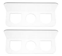 ELAYARD Soporte de Pared Acrílico para Cepillos y Peines 3 Compartimentos, Adhesivo sin Taladro, Organizador Transparente para Baño, Paquete de 2 Unidades, Almacenamiento Compacto