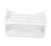 ELAYARD Soporte de Pared sin Taladro Doble para Router y Reproductor Dvd Estantería Flotante Multiusos de Montaje Fácil y Almacenamiento Práctico para Cables y Dispositivos