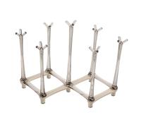 ELAYARD Soporte Retráctil Ajustable para Tazas y Biberones Rejilla Colgante para Secado Invertido Organizador Compacto para Cocina Color Crema para Vasos y Botellas