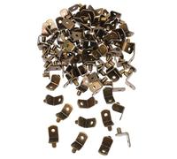 ELAYARD Soportes para Estantes de Hierro Retro con Agujeros, 100 Piezas, Clips Ajustables para Muebles y Armarios, Soportes para Estanterías de Cocina y Estantes de Madera, Uso Industrial