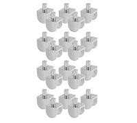 ELAYARD Soportes para Estantes de Vidrio de Aleación de Zinc, Abrazaderas para Paneles de Ducha de 4-8 Mm, 20 Unidades, Clips Fijos para Baño, Cocina y Sala de Estar