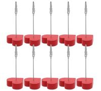 ELAYARD Soportes para Fotos con Pinza de Cocodrilo Rojos 10 Piezas 48X42X15 CM para Notas y Tarjetas de Visita Portanotas Multifuncional para Decoración del Día de San Valentín