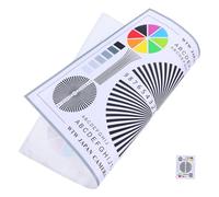 ELAYARD Tarjeta De Calibración De Cámara con Rueda De Color Carta De Prueba De Enfoque para CCTV Herramienta para Ajuste De Lentes Uso Interiores y Exteriores Patrón Cromático para Sistema