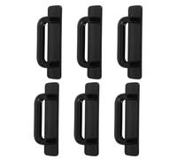 ELAYARD Tiradores Adhesivos para Armarios 6 Piezas sin Taladro Manijas Autoadhesivas de Plástico Negro Pequeño para Puertas de Cocina Cajones y Puertas de Vidrio Instalación Fácil y